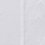 Deconovo Voile Curtains with Eyelets 140x290 cm 2 Panels White Embroidered Stars view 5