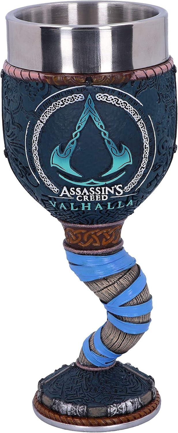 Officially Licensed Assassins Creed Valhalla Viking Game Goblet, Resin w. Stainless Steel - Image 4