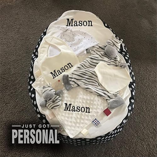 personalised baby bean bag gift set