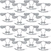 Coopay 48 Pieces Halloween Dalmatian Costume Set Dog Ears Headband Kit Include Dalmatian Ears Headbands Bow Tie and Tail for Christmas Halloween New Year Cosplay Costume or Party Decoration