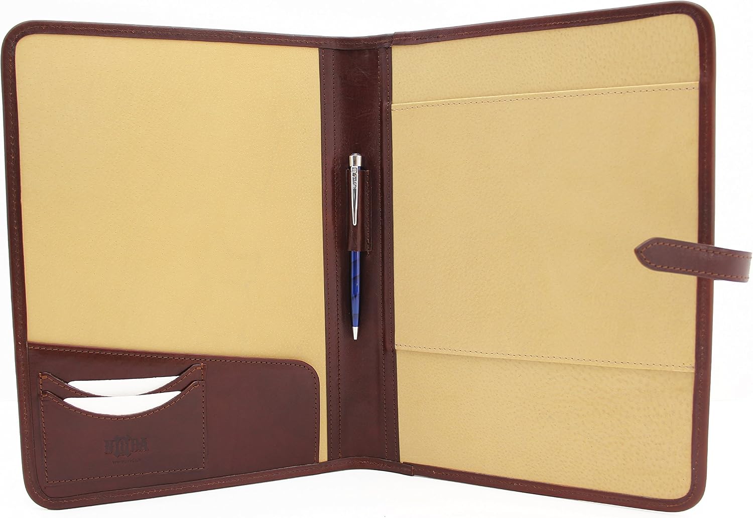 Brown Leather Business Padfolio, A4 Organiser for Lawyers & Legal Professionals, Premium Italian Leather Document Holder - Image 3