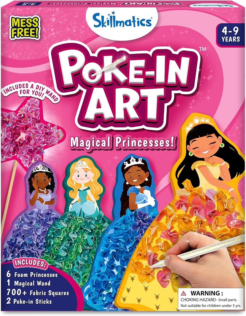 Skillmatics Poke-In Art Magical Princesses Mess-Free Craft Kit