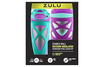 zulu kids water bottle and canister set
