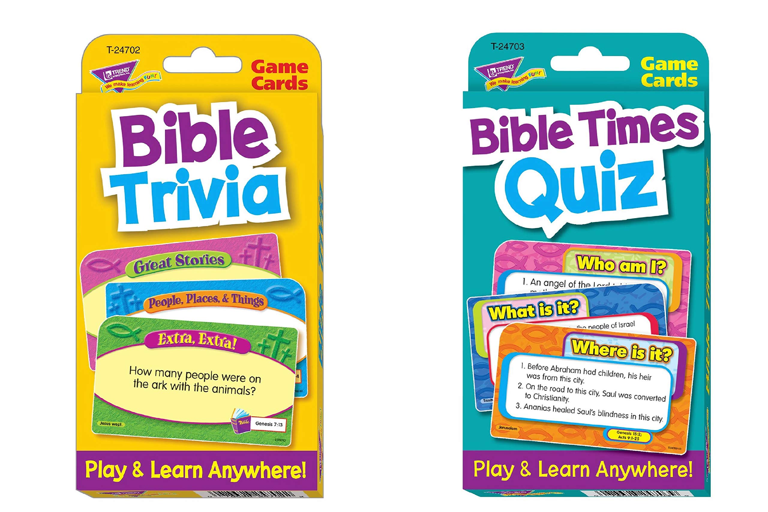 Buy Christian Religious Flash Cards Set Bible Trivia & Bible Times