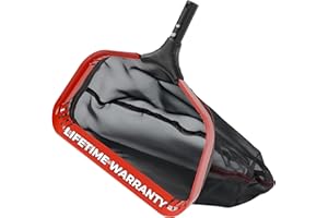 PROTUFF PRODUCTS ProTuff 19" Fine Pool Net for PROS – “490 Promise” Unlimited Unconditional Replacement – Cleans 3X Faster Than Vacuum – Wide Pool Skimmer Net with Deep Bag for Easy Maintenance of Leaves, Bugs, Debris