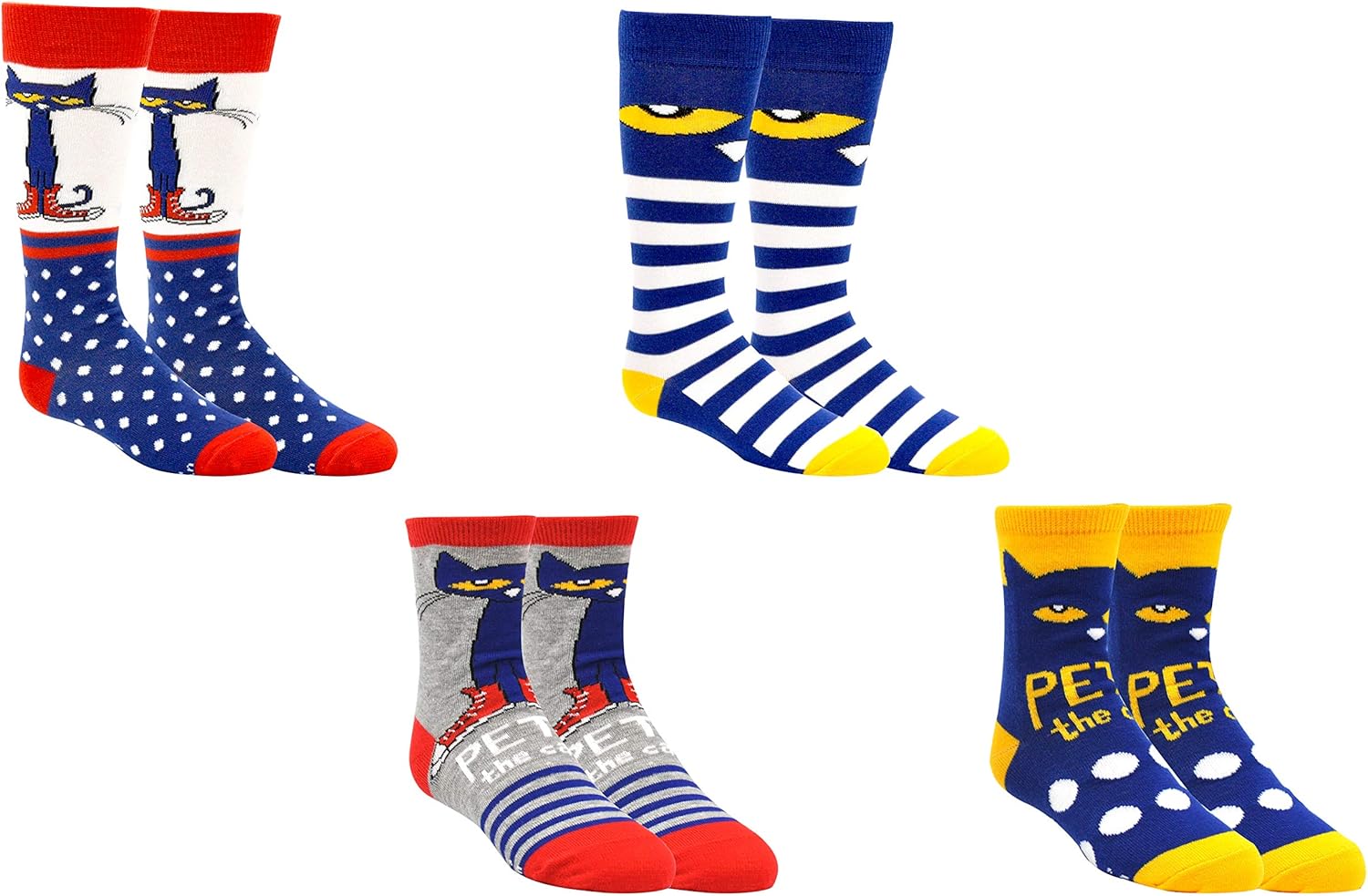 Pete the Cat Socks Gifts (Youth) (4 Pair) Merchandise