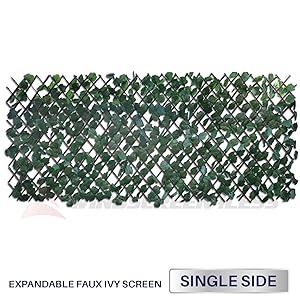 Windscreen4less Artificial Leaf Faux Ivy Expandable/Stretchable Privacy Fence Screen (Single Sided Leaves)