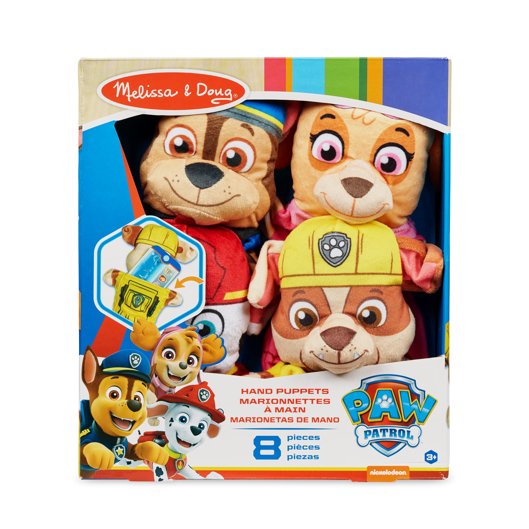 Melissa & Doug PAW Patrol Hand Puppets (4 Puppets, 4 Cards)