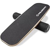 Philosophy Gym Balance Board, Wooden Balance Exercise Trainer | Non-Slip Surface, 3 Difficulty Levels (13", 17", 22"), 300 LB Capacity, Core Training, Full Body Exercises, Physical Therapy