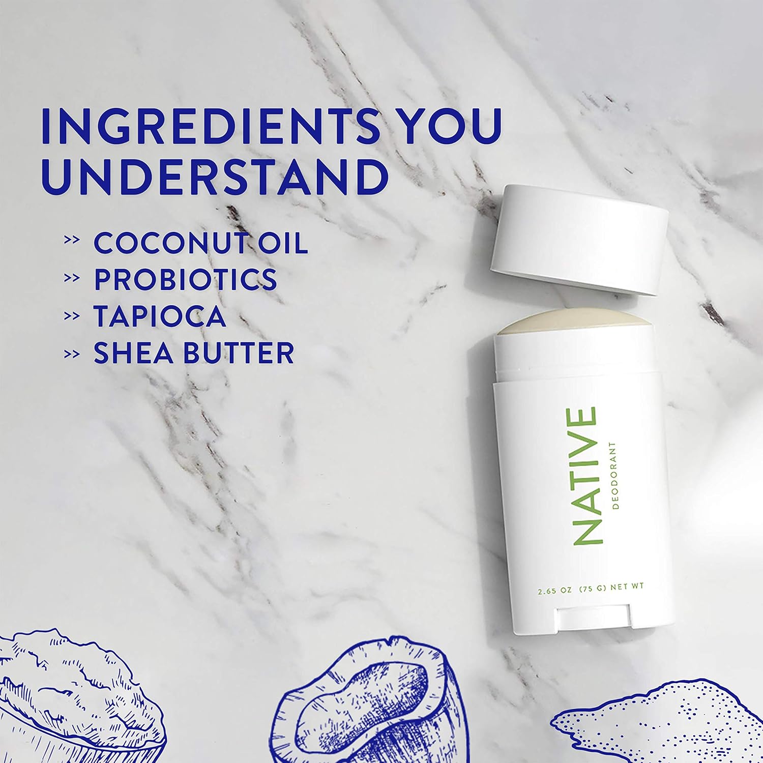Native Deodorant - Natural Deodorant for Women and Men - Vegan, Gluten Free, Cruelty Free - Aluminum Free, Free of Parabens & Sulfates - Coconut & Vanilla : Beauty