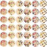 Ornament Crafts 100pcs Flower Glass Buttons 2 Holes Wooden Sewing Buttons DIY Clothing Sewing Supplies for DIY Project Crafts (Mixed Styles) 20MM Vintage Scrapbook