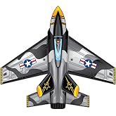 WindNSun Supersize Ultra Jet Fighter Ripstop Nylon Fighter Jet Airplane Kite, 57 Inches Wide
