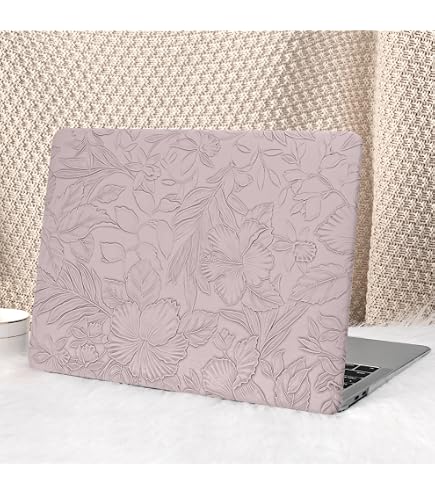 ICasso MacBook Air 13 Zoll Hülle 2025-2022 – Bestickte Leder-Hartschale Mit Tastaturabdeckung, Passend Für M4/M3/M2, Grün