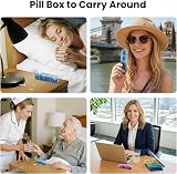 Betife Pill Box Organiser 4 Times a Day 7 Day 4 Compartments Black view 9