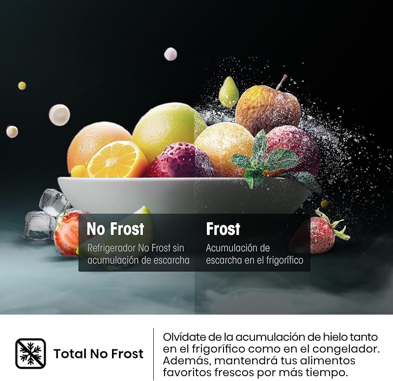 RB329N4ACE - Frigorífico combinado independente, Total No Frost com ventilação de fluxo múltiplo, Inox Look, altura 180 cm, capacidade líquida 255 L
