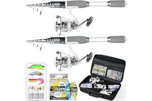 Ghosthorn Fishing Rod and Reel Combo Carbon Fiber Telescopic Fishing Pole Carrier Bag Portable Kit Saltwater Freshwater