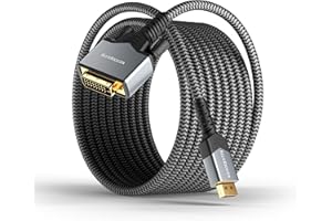 BlueRigger DisplayPort to DVI Cable - (6FT, Uni-Directional, DP to DVI-D Adapter, Male to Male Converter, Monitor Cable) - Compatible with Laptop, Projector, Monitor, HDTV, Desktop, Graphics Card