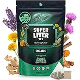 SuperBonsai Organic Liver Detox Tea &ndash; Dandelion Root &amp; Milk Thistle Herbal Tea for Liver Support, Digestive Detox &amp; Cleanse &ndash; Turmeric, Ginger &amp; Nettle Botanical Blend &ndash; 20 Organic Tea Bags