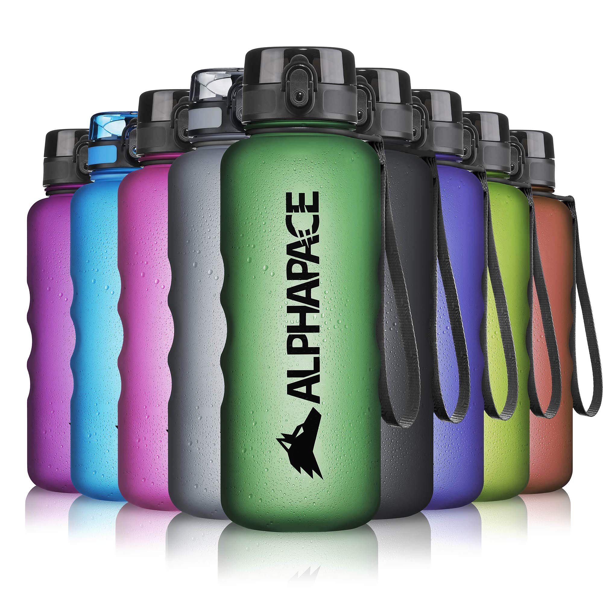 ALPHAPACE Water Bottle, Leak Proof 1500ml Drinks Bottle, BPA Bottle for Sports, Cycling & Outdoor Activities, Sports Bottle with Fruit Infuser, Dark Green