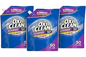OxiClean Odor Blasters Odor and Stain Remover Laundry Booster Liquid, 50 fl oz 3-Pack