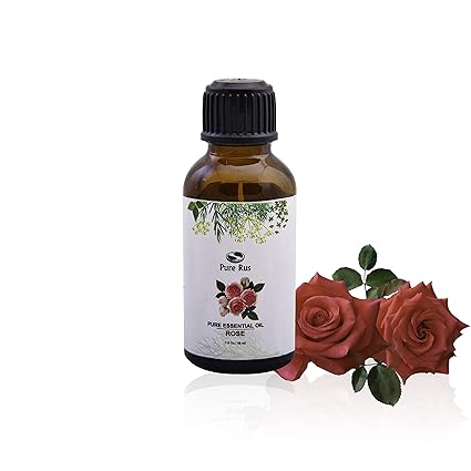 Pure Rus 100% Pure Rose Essential Oil For Hair, Skin, Face and Aromatherapy, 30 ml