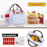 HOMESPON Insulated Lunch Bag for Women Men with Front Pocket Side Pockets view 3