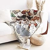 Hopstar Aztec Throw Blanket Navajo Indian Blankets and Throws Boho Western Decor Couch Cover Blanket for Bed Sofa Living Room Beach Travel 51"x63" (Butterfly Flying, 51"x63")