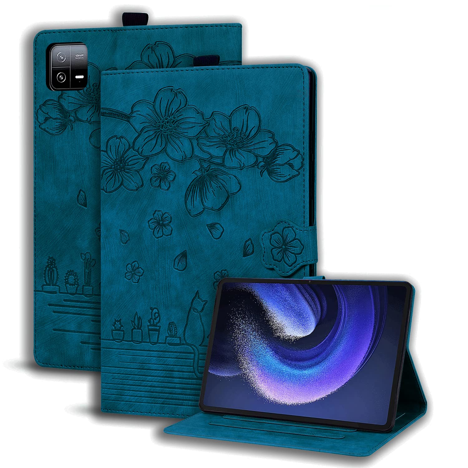 Succtopy Case Xiaomi Pad 6/Pad 6 Pro 11 Inch 2023,Folio Flip PU Leather Cover with Pen Holder Xiaomi Pad 6 11" 2023,Protective Tablet Case with Stand Function Xiaomi Pad 6 Pro 11" 2023,Royal Blue