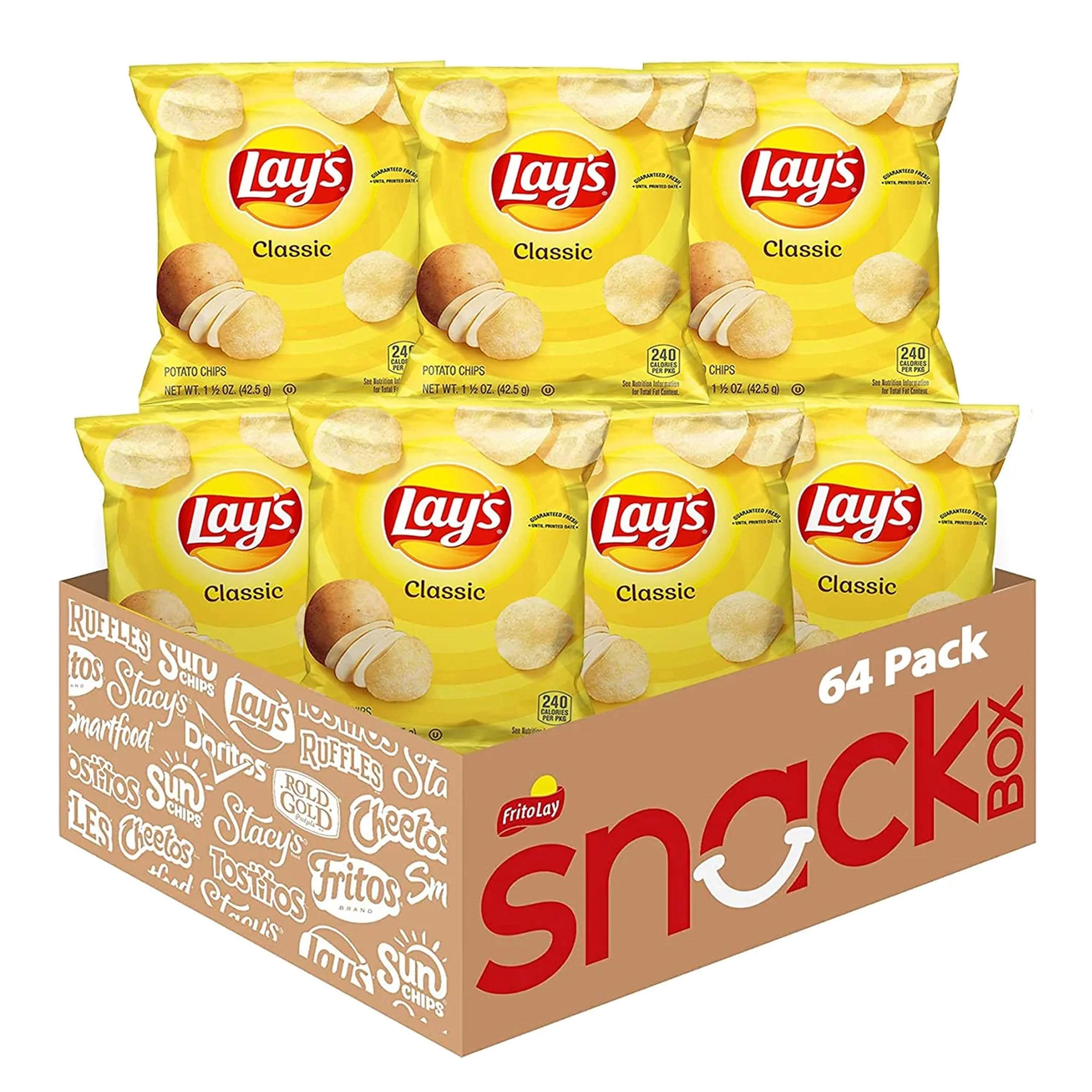 Photo 1 of *EXP-MARCH/25/2025*Lay's Potato Chips, Classic, 1.5 Ounce (Pack of 64)
