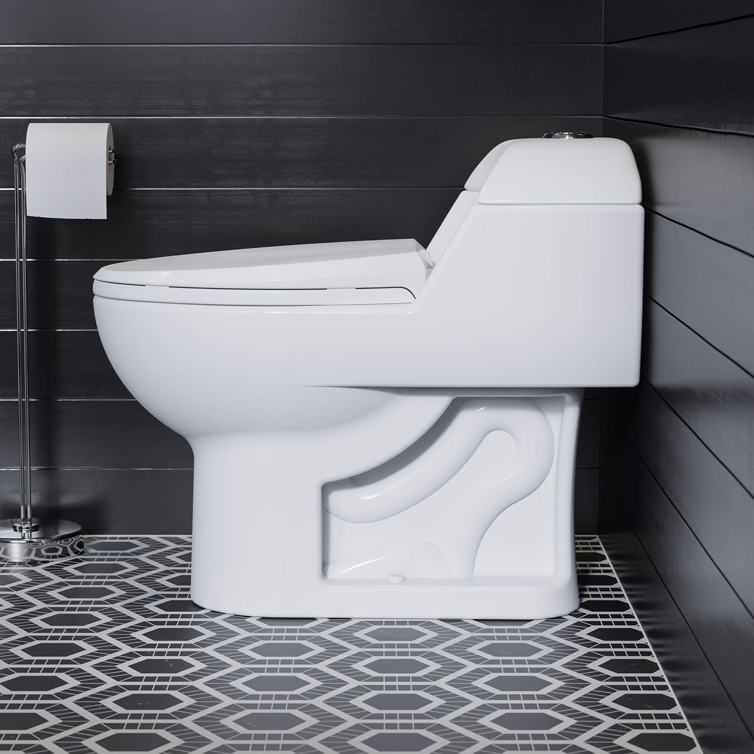Swiss Madison Well Made Forever SM-1T803 Chateau One Piece Toilet, Glossy White - - 
