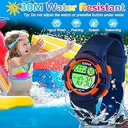 Edillas Kids Watches Digital Girls Boys,7 Colors