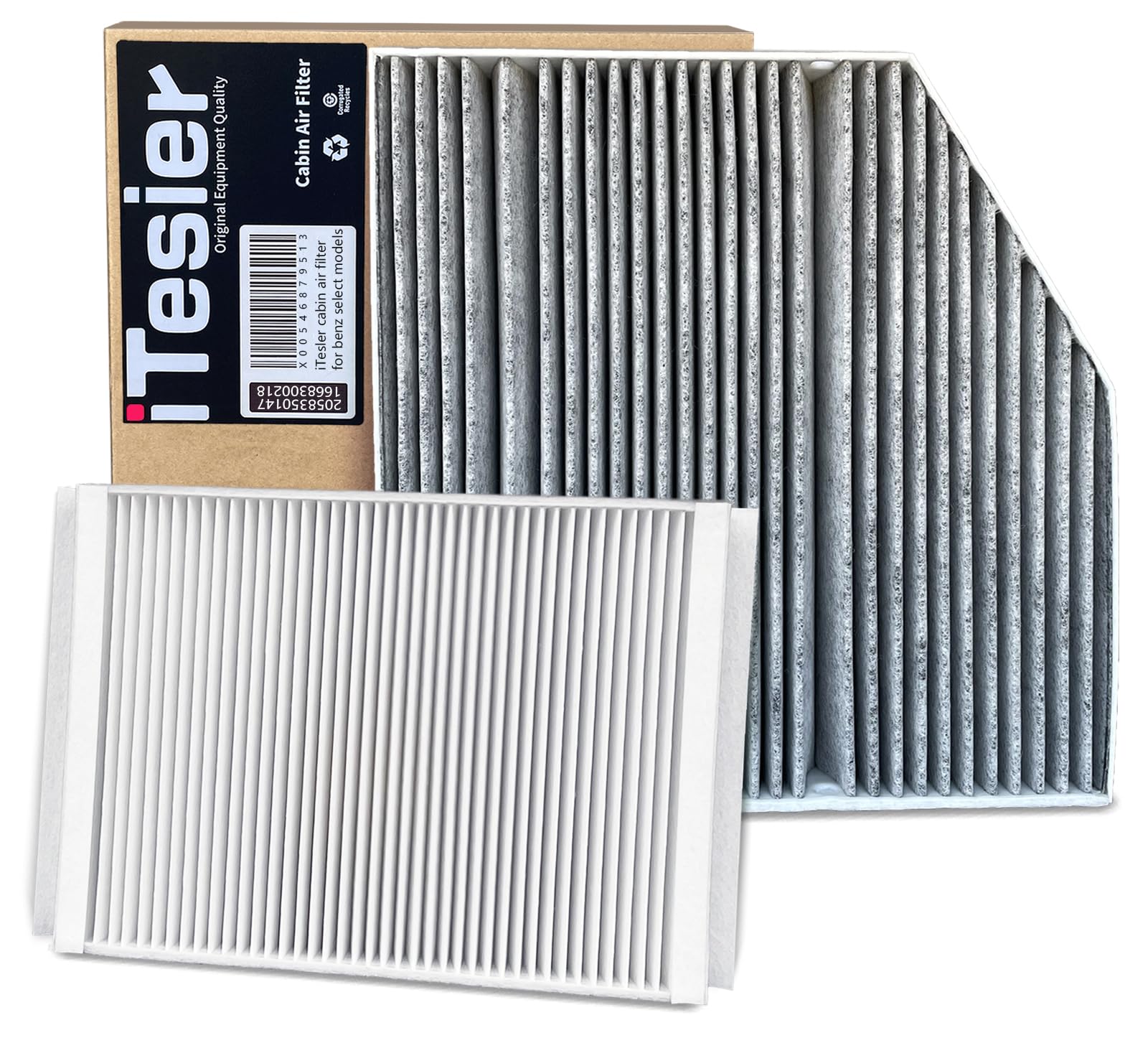 Photo 1 of ITESIER cabin air filter kit fits Mercedes GLC300 (2015-2022), C300 (2015-2023), E300 (2017-2019), E400 (2018), E350 (2020-2023), E450 (2021-2023), Replaces OEM 2058350147&1668300218