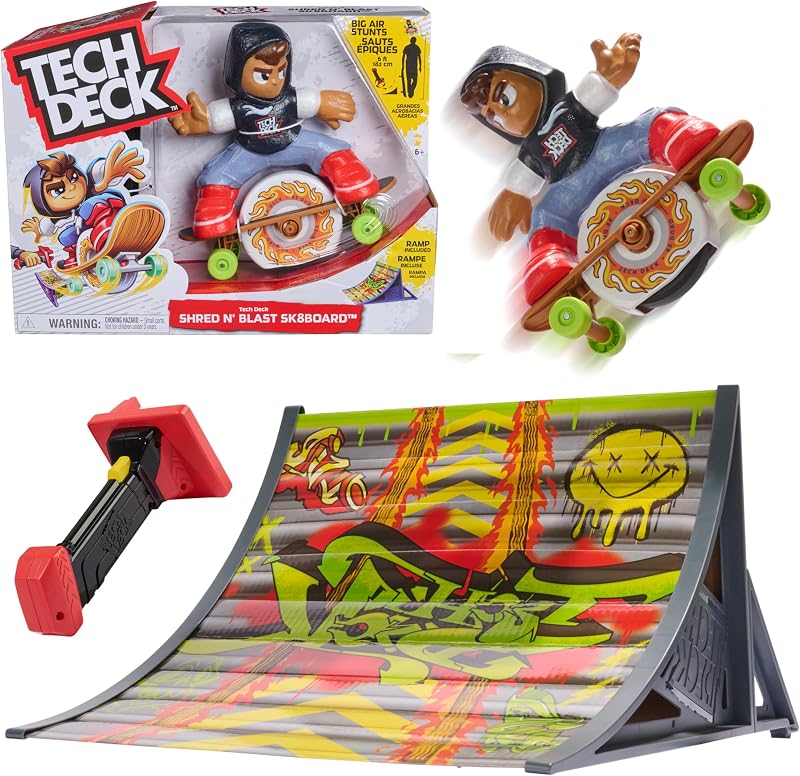 Tech Deck Shred N Blast Motorized Finger Skateboard Toy