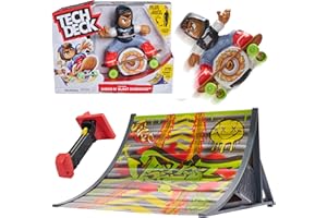 Tech Deck Shred N' Blast Sk8board, Motorized Finger Skateboard Toy with Rider & Ramp for Fast Tricks & High Jumps, Kids Toys for Boys and Girls Ages 6 & Up