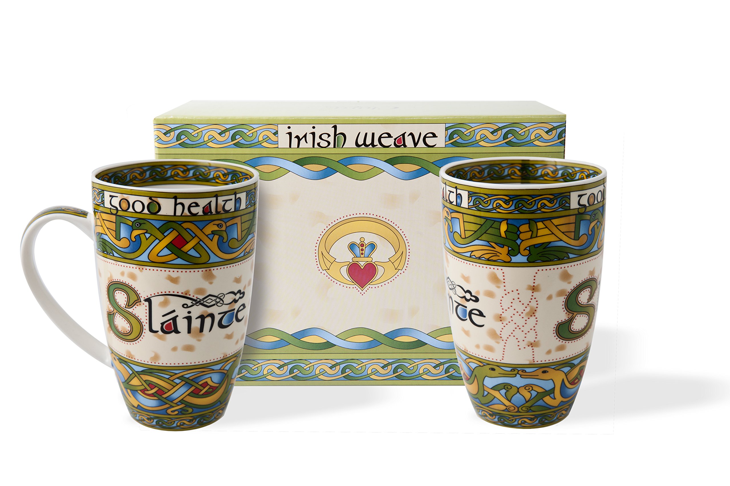 Irish Slainte Cup Set of Two with Gift Box …