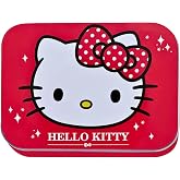 Hello Kitty Red Children's Plaster Licensed Product - Metal Box - 24 Plasters - Beautiful Design Plaster Storage Box for Children - Suitable for Backpack - Handbag