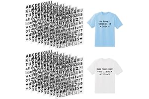 HUIMDERY 12 Sheets Iron On Letters 1200Pcs Vinyl Iron On Letters for Clothing 0.75 Inch Heat Transfer Letters with A-Z Heat Press Alphabet Stickers for Fabric T-Shirt Jerseys Hats Printing DIY Crafts (Black)