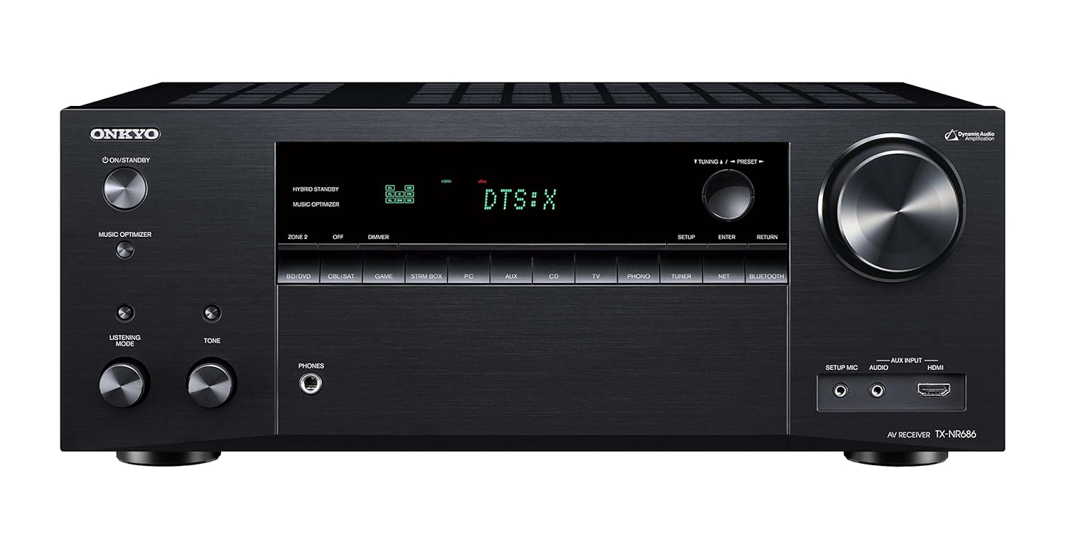 Onkyo TX-NR686 7.2 Channel THX Certified Network A/V Receiver Black