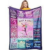 Loxezom Gymnastics Gifts for Girls, Girls Gymnastics Stuff Blanket Gifts, Gymnastics Christmas Birthday Gifts Throw Blanket 50" x 40"