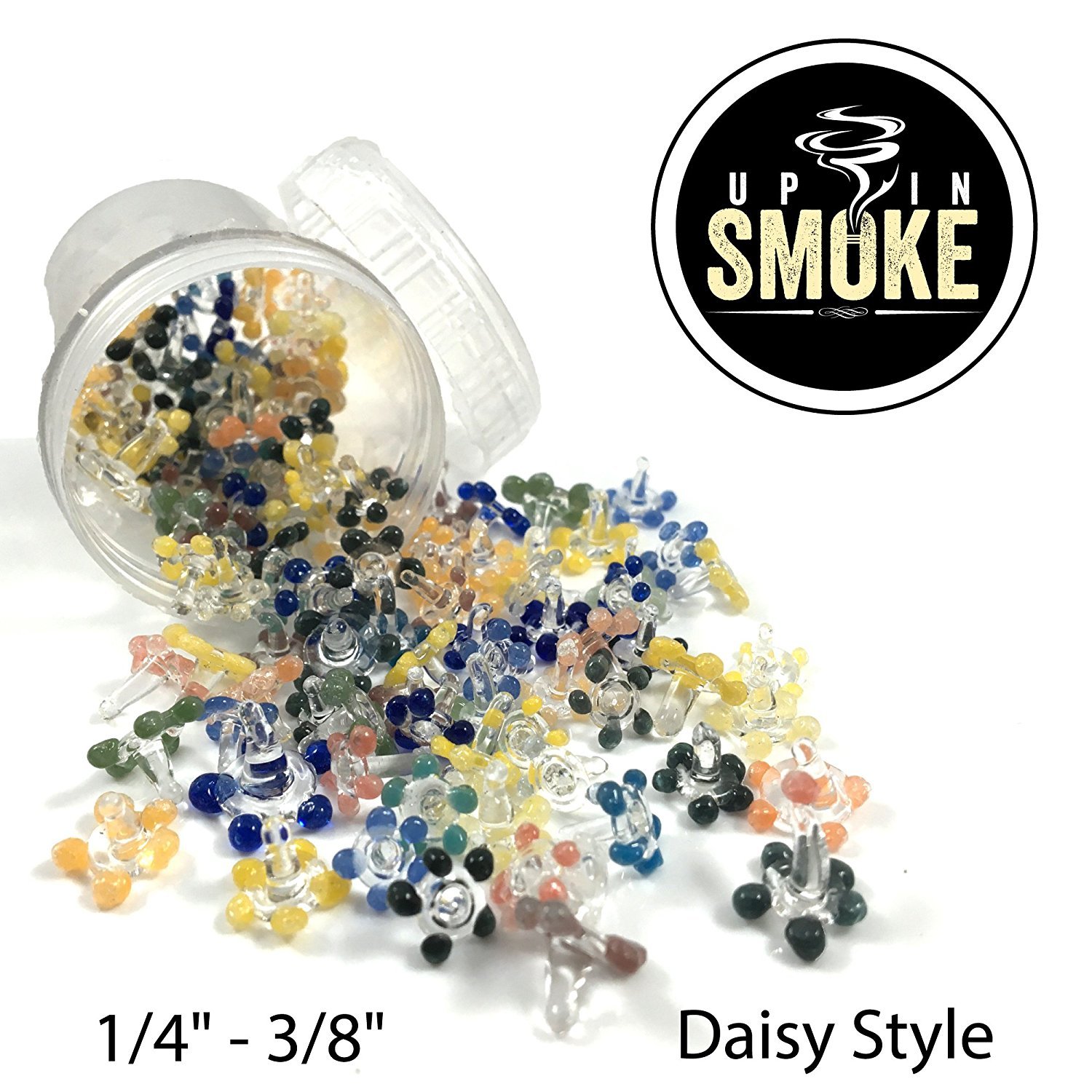 25+5 Premium Glass Daisy Pipe Screens (1/4" 3/8") with Small