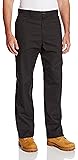 Dickies Occupational Workwear LP812BK Polyester/Cotton Relaxed Fit Men's Industrial Flat Front Pant with Straight Leg, Black