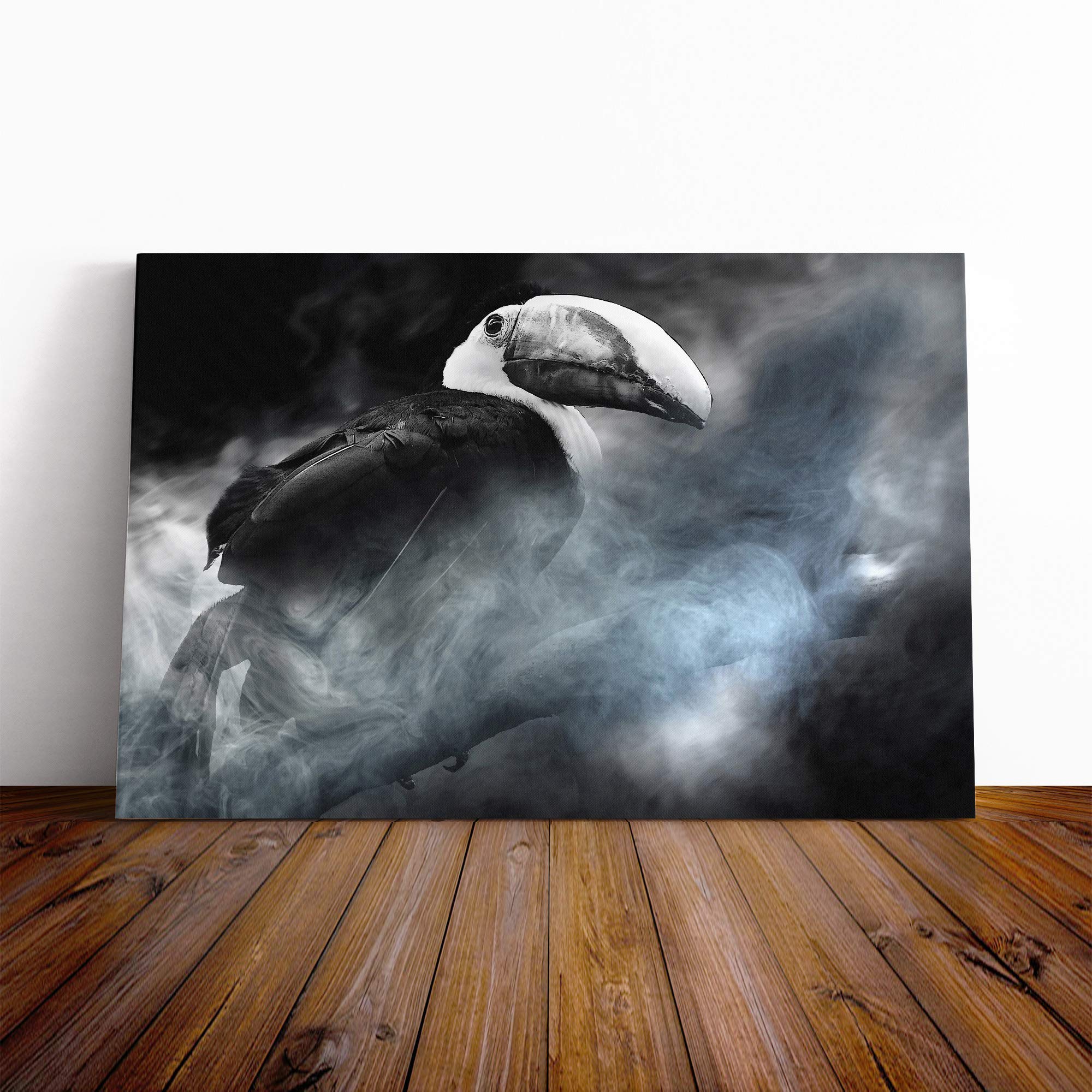 Toucan Bird (1) Canvas Print | Gallery Wrapped 30mm Frame Wall Art | 20x14 inches | Ready to Hang | Modern Animals Picture | Living Room Bedroom Lounge Office