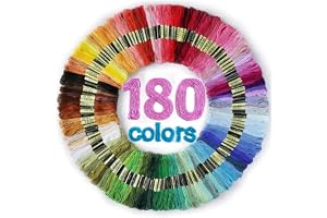 LOVIMAG Embroidery Thread Floss, 180p Colors, Sewing Kit | Friendship Bracelet String, Making Bracelets Cross Stitch, Quilting, Thin Yarn Supplies Crochet Rainbow Crafts