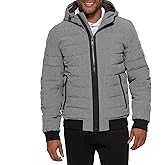 DKNY Men's Quilted Performance Hooded Bomber Jacket