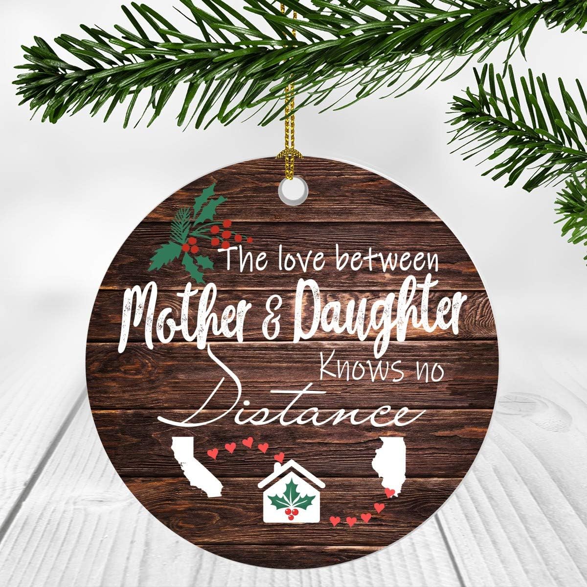 mom and daughter ornament