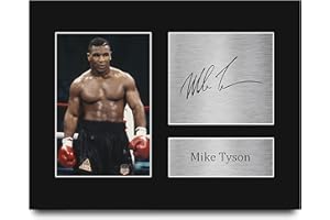 HWC Trading Mike Tyson Gifts USL Printed Signed Autograph Picture for Boxing Memorabilia Fans - US Letter Size
