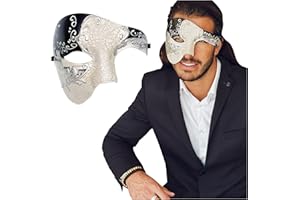 LUXURY MASK Masquerade Mask For Men Phantom Of The Opera Mask Prom Mardi Gras Haloween Venetian Half Face Mask