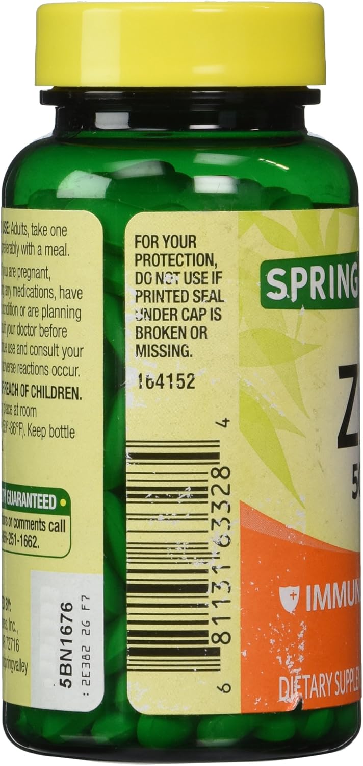 Spring Valley - Zinc 50 mg, 200 Ct: Health & Personal Care