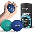 More Life Health Hand Balls for Therapy - Hand Balls for Arthritis and Carpal Tunnel - Hand Exercise Ball for Improved Grip - Stress Balls for Adults