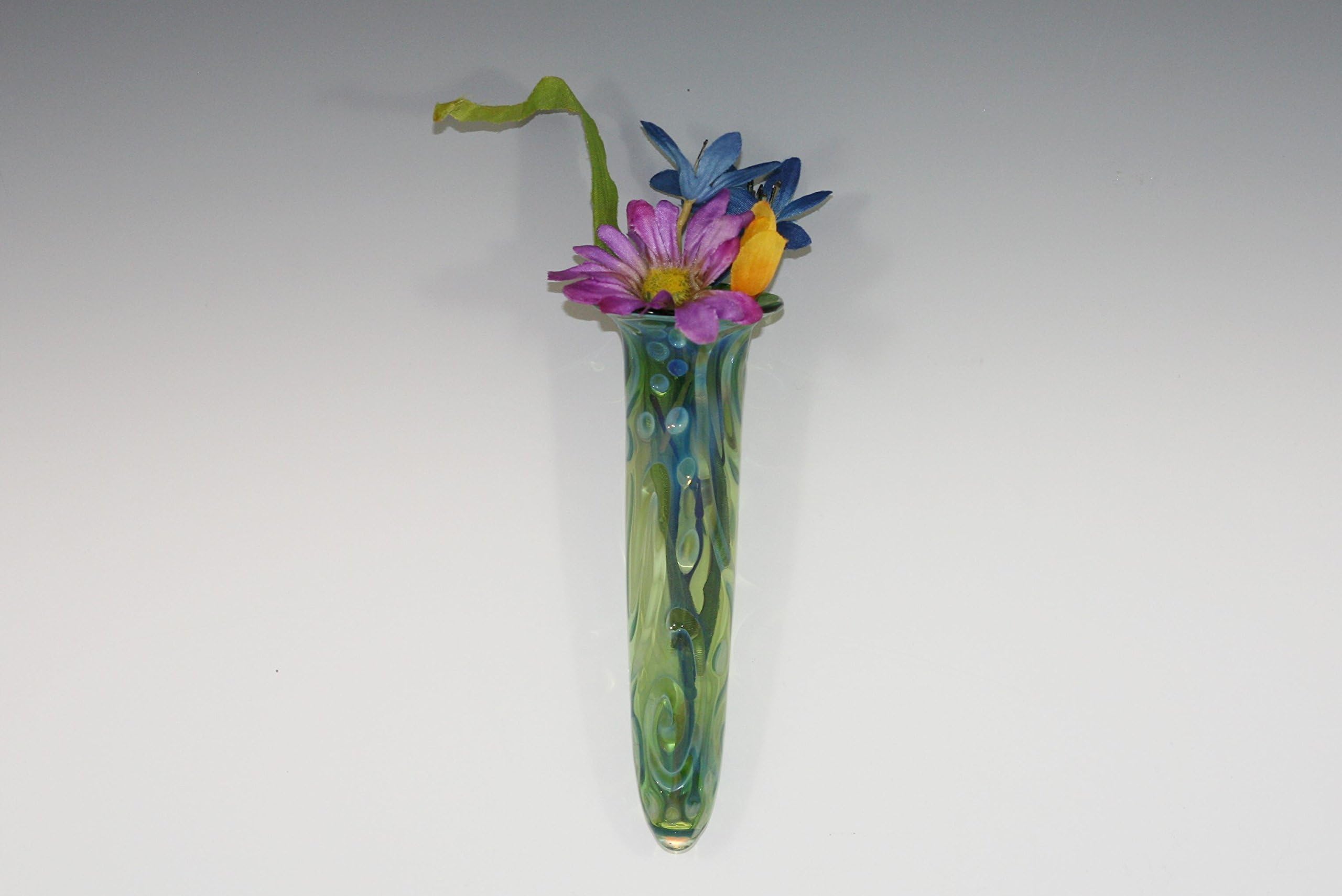 Hand Blown Glass Wall Vase